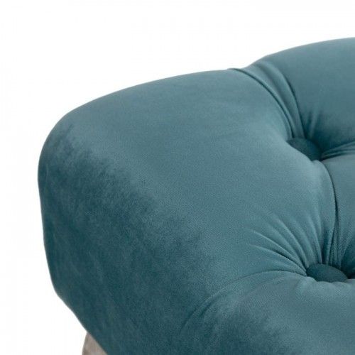 Banco acolchoado azul tecido de veludo xsprend