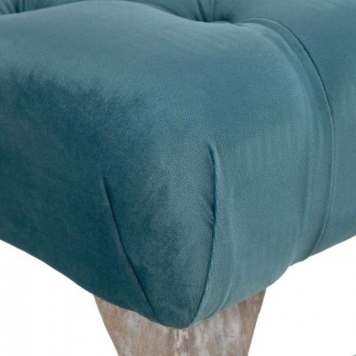 XSPHERE gepolsterte Bank aus holzblauem Samtstoff