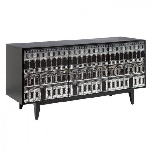 Black / Branco Impresso Bahut Gabinete