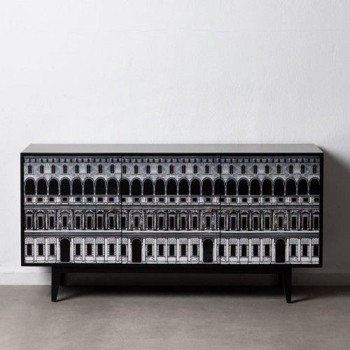 Black / Branco Impresso Bahut Gabinete