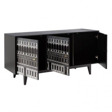 Aparador estampado negro/blanco CABINET