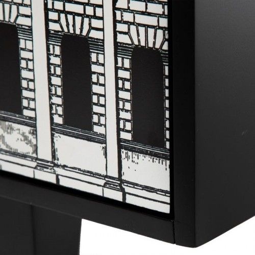 Black / Branco Impresso Bahut Gabinete