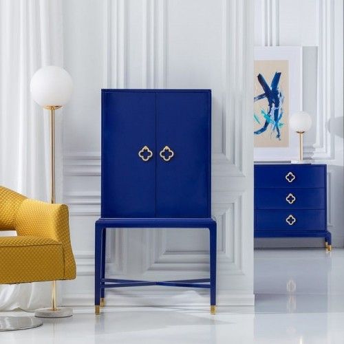 Armário de madeira de abeto azul com 2 portas CABINET