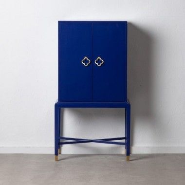 Blue fir wood cabinet with 2 doors CABINET