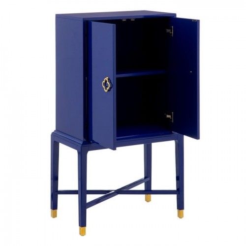 Blauer Tannenholzschrank mit 2 Türen SCHRANK