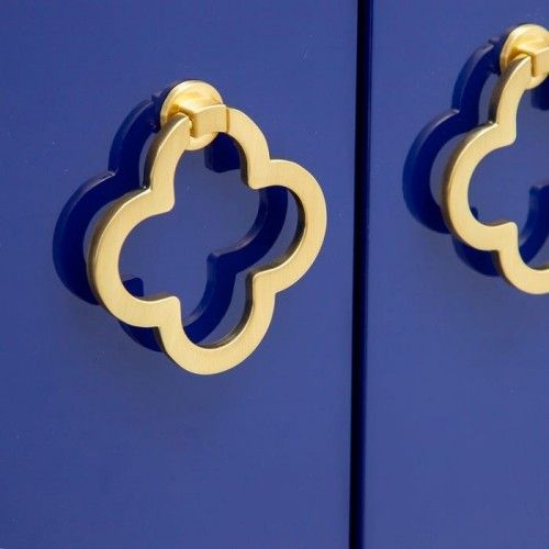 Blauer Tannenholzschrank mit 2 Türen SCHRANK