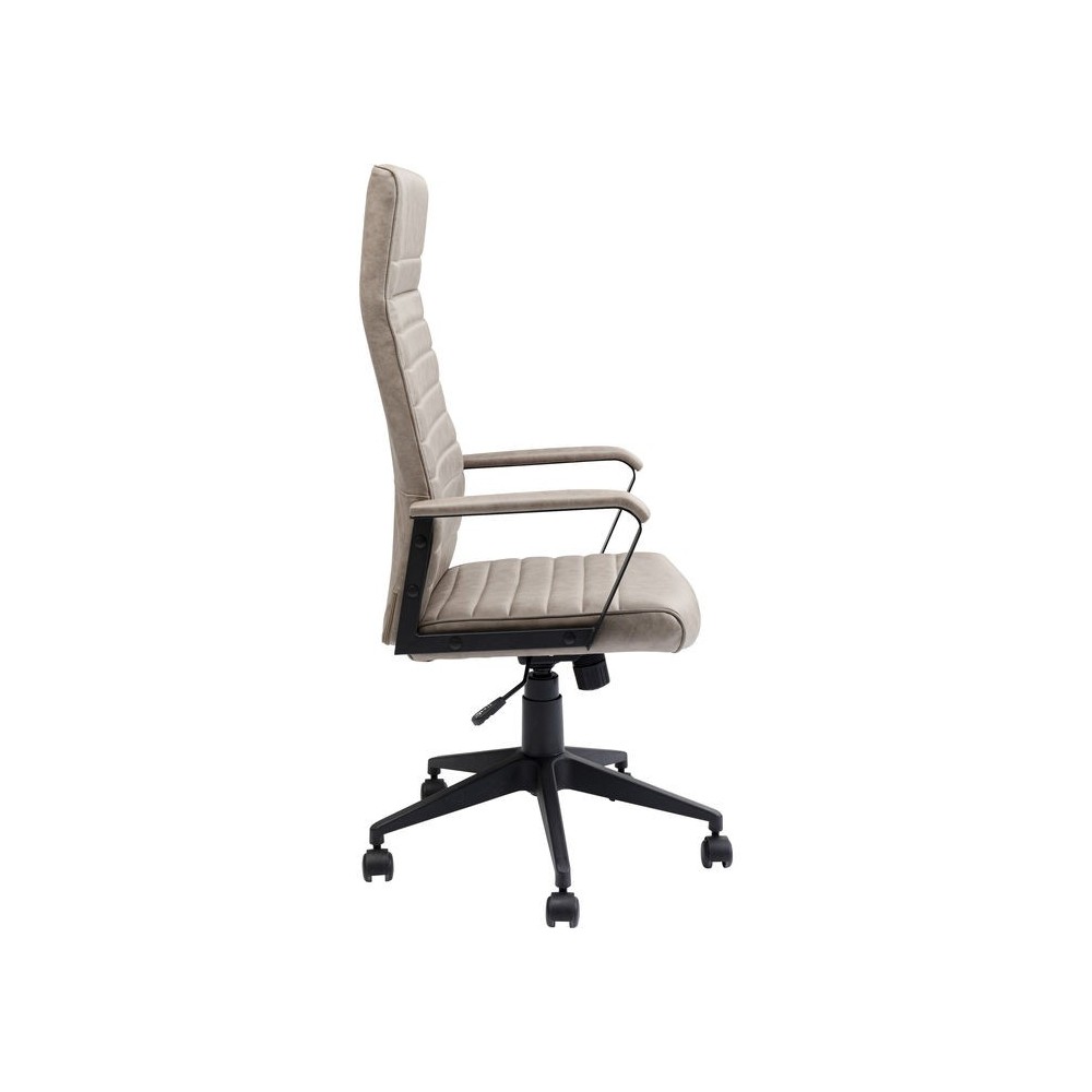 Chaise de bureau beige haut dossier LABORA