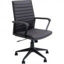 LABORA black leather effect office chair