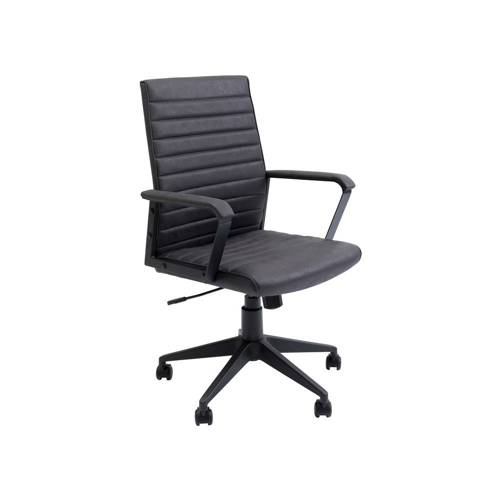 LABORA black leather effect office chair