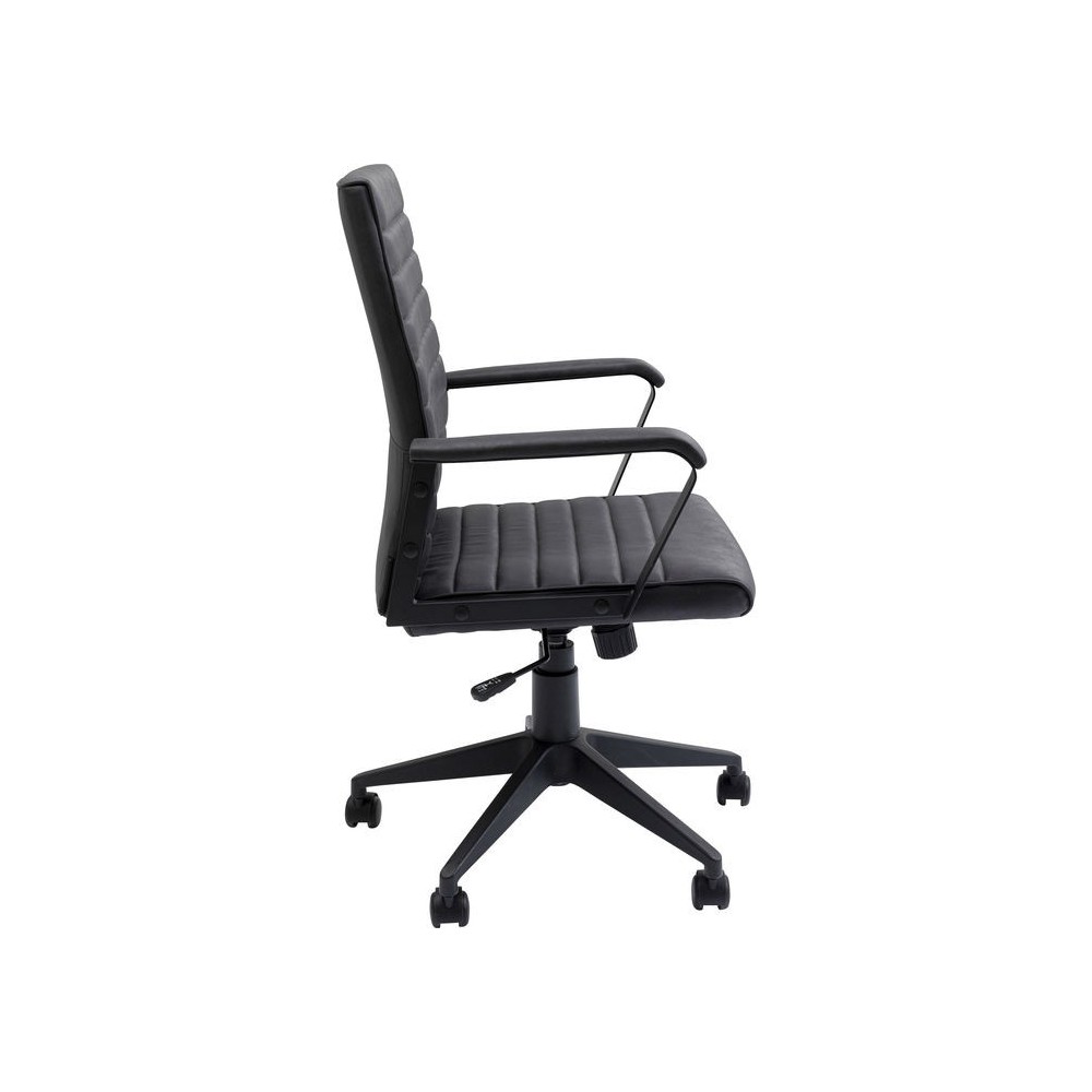 LABORA black leather effect office chair