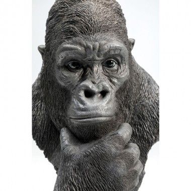 Statua gorilla testa pensiero nero GORILLA