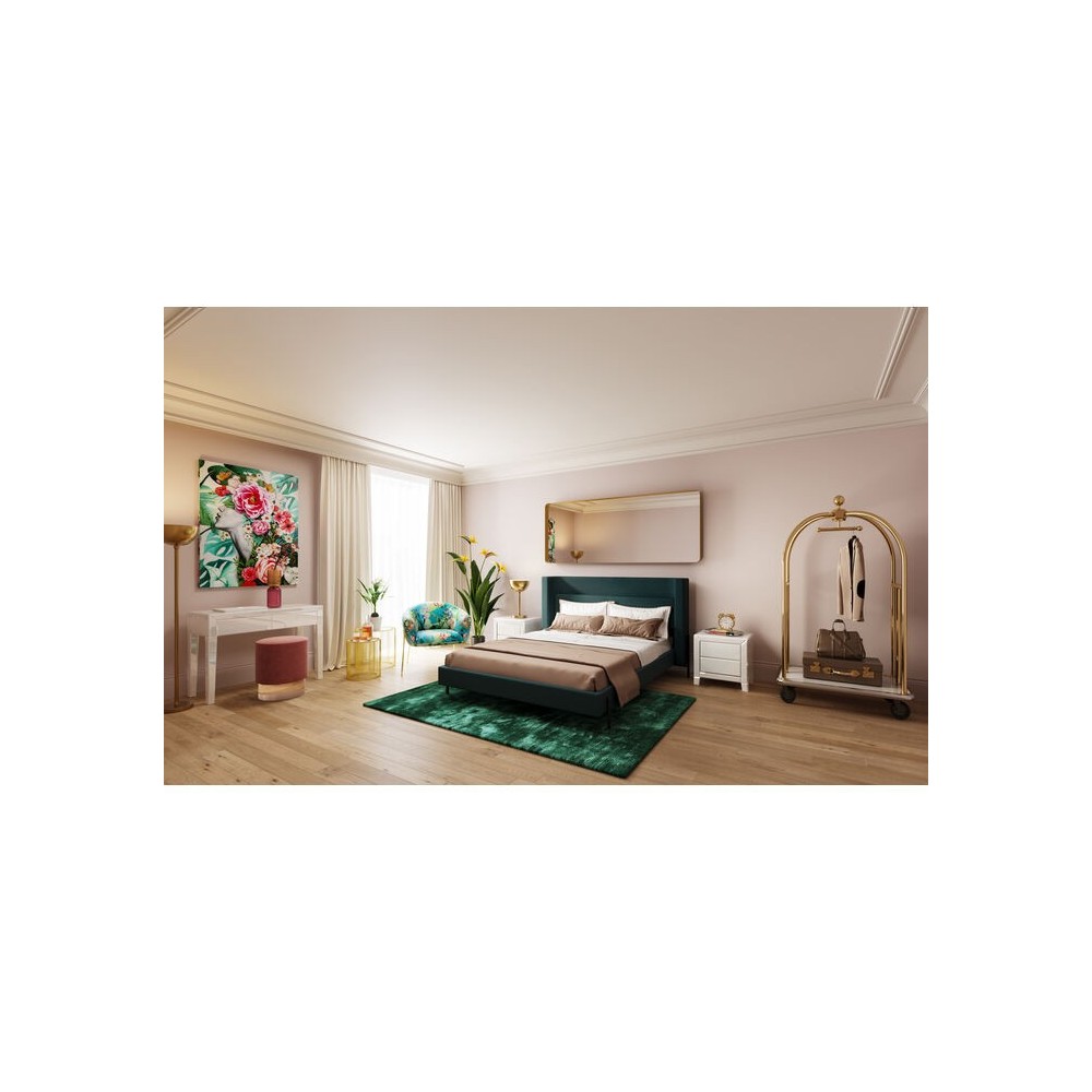 Console verre miroité teinté gris LUXURY