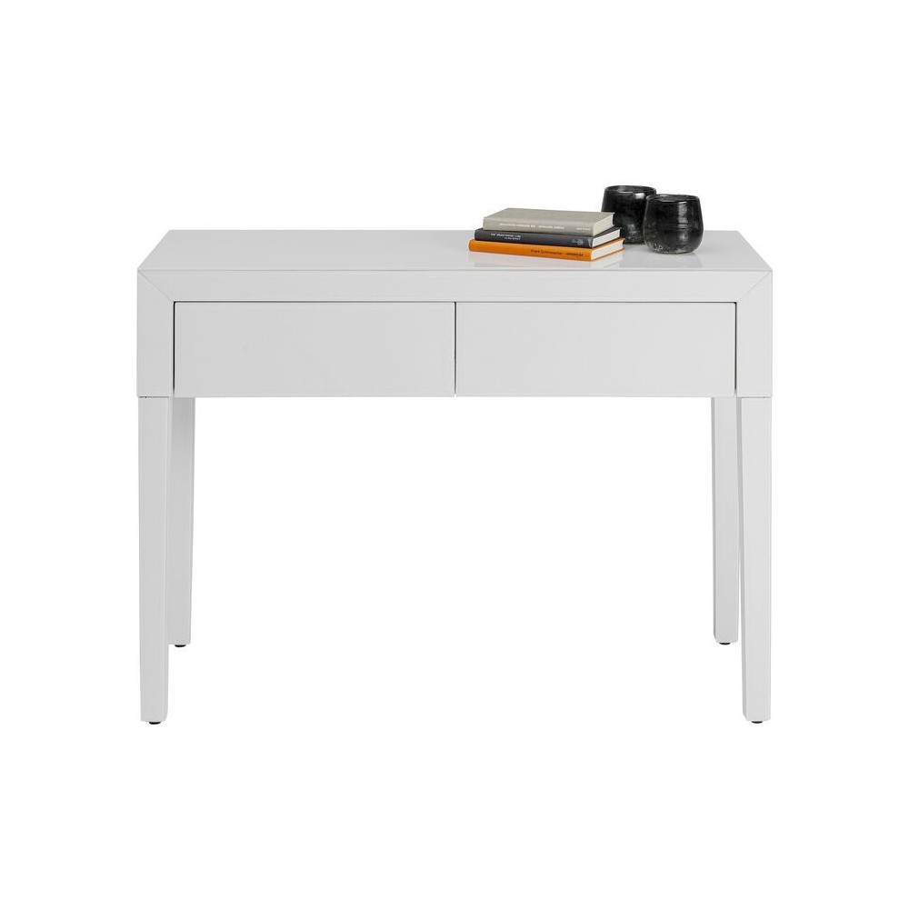 Console verre miroité teinté gris LUXURY