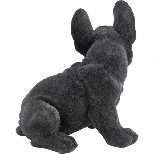 Statuetta di cucciolo di bulldog francese in feltro nero