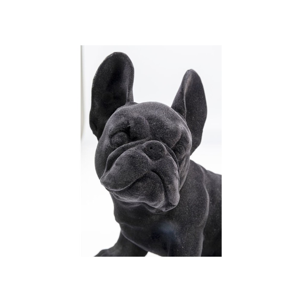 Zwart vilten Franse bulldog puppy beeldje