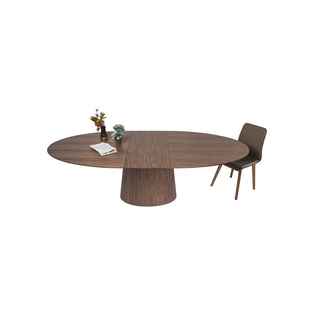 Mesa de comedor extensible Benvenuto 200 madera de nogal