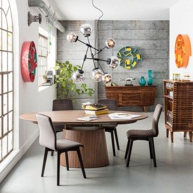 Tabela de jantar expansível 200 Walnut Benvenuto 2