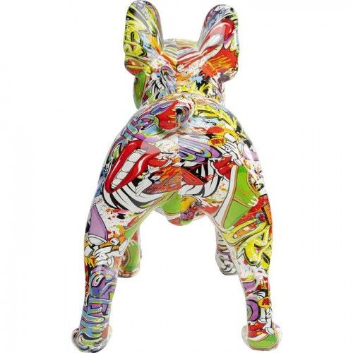 LANGXIANGART Sculture di graffiti, arte moderna colorata francese Bulldog  statua graffiti ornamenti ufficio stampa resina cane decorazione casa  artigianato 25.5x13x24.5cm stile A : : Casa e cucina