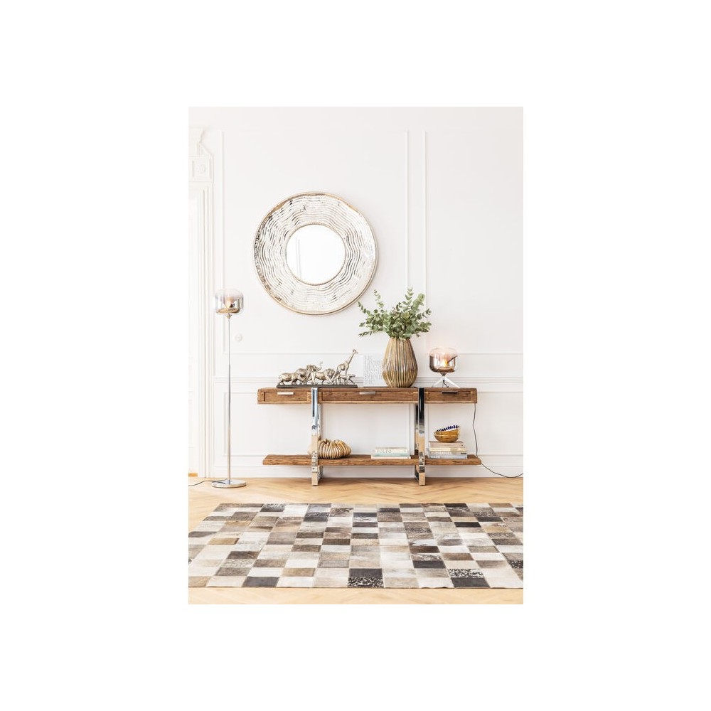 Carpet 240 x 170 cm Pelle patchwork e lana Cosmo Kare Design
