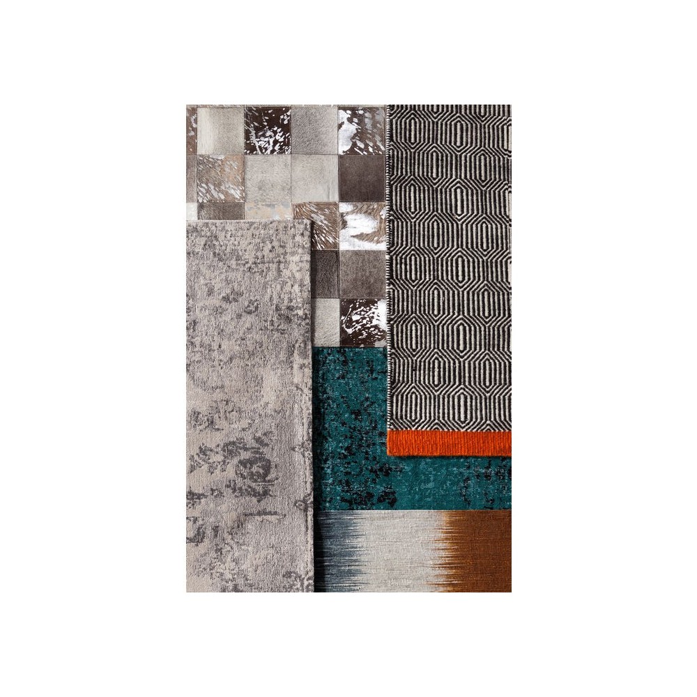 Carpet 240 x 170 cm Pelle patchwork e lana Cosmo Kare Design