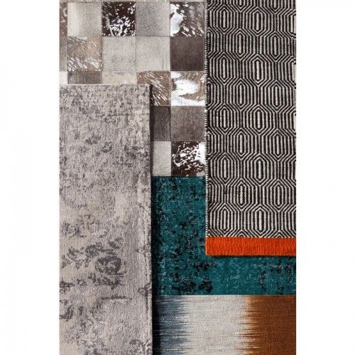 Carpet 240 x 170 cm Pelle patchwork e lana Cosmo Kare Design