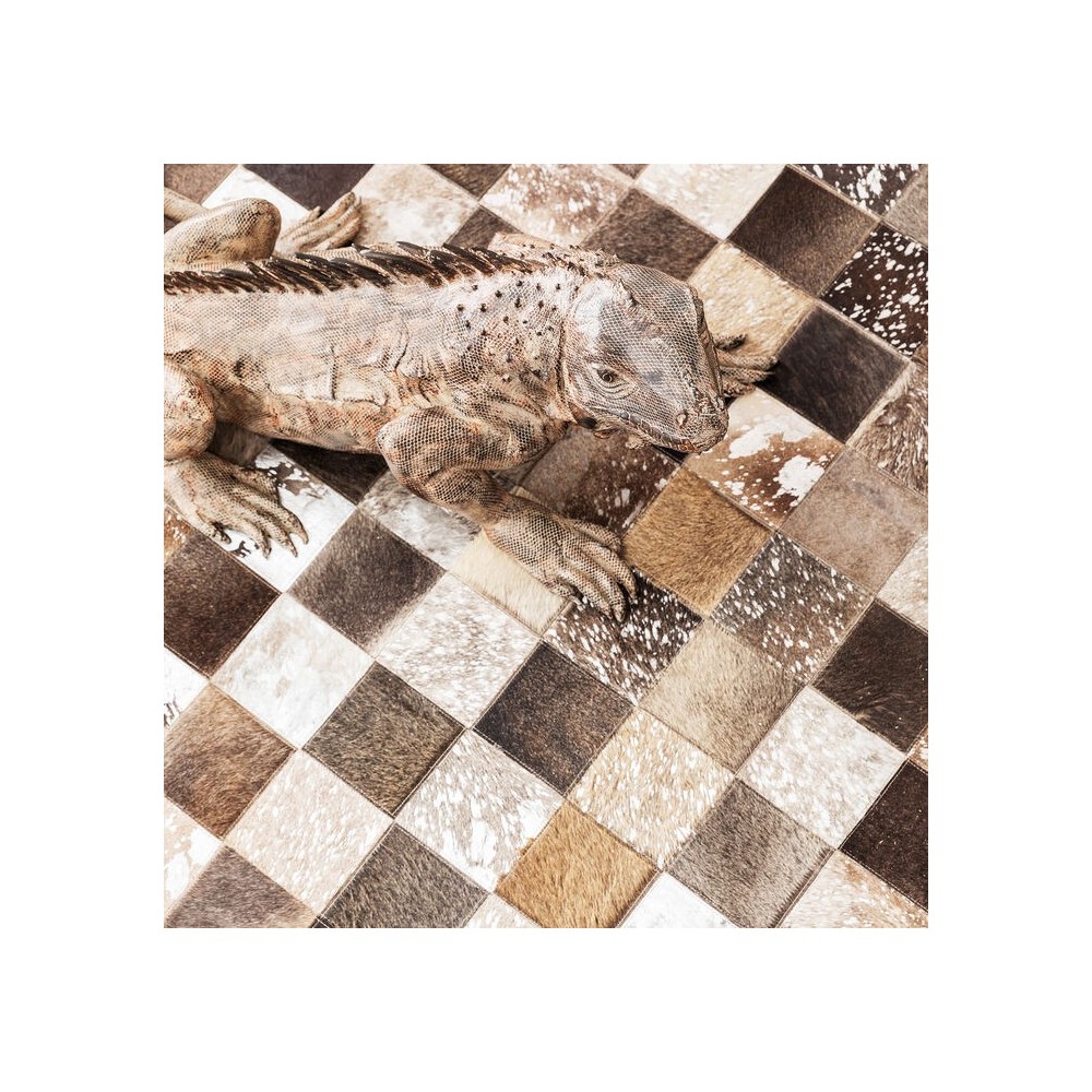 Carpet 240 x 170 cm Pelle patchwork e lana Cosmo Kare Design