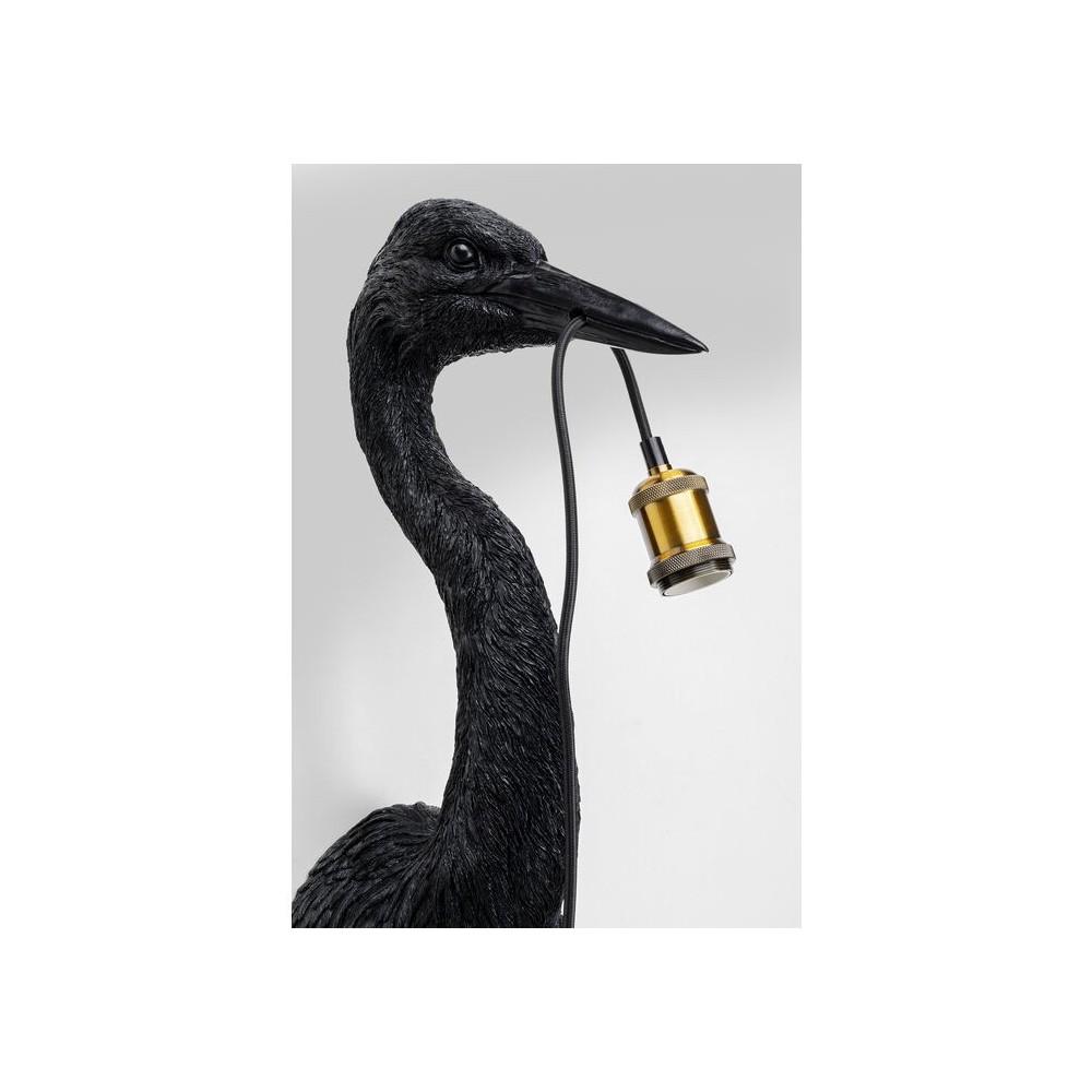 Lampada da parete con testa di airone nero Kare design