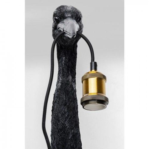 Lampada da parete con testa di airone nero Kare design