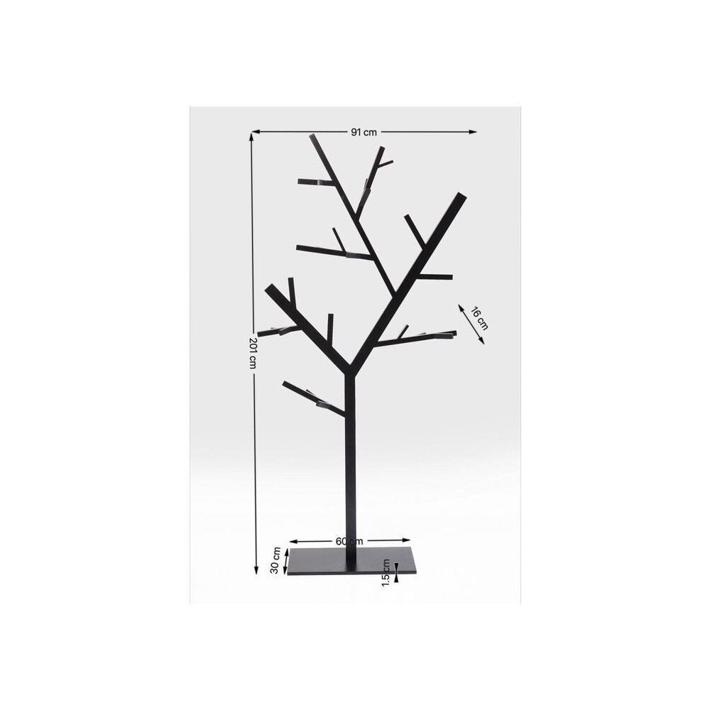 Appendiabiti TECHNICAL nero di design albero 200 cm