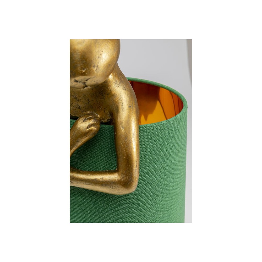 Lâmpada de coelho dourado verde abajão coelho