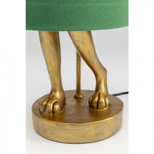 Lâmpada de coelho dourado verde abajão coelho