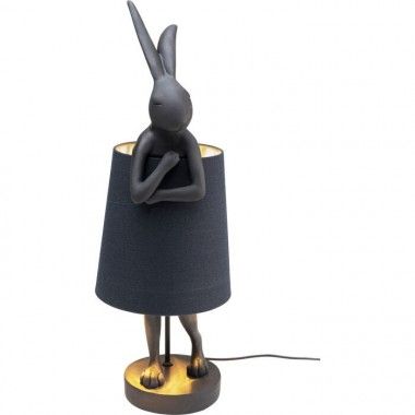 Lâmpada de coelho de coelho preto