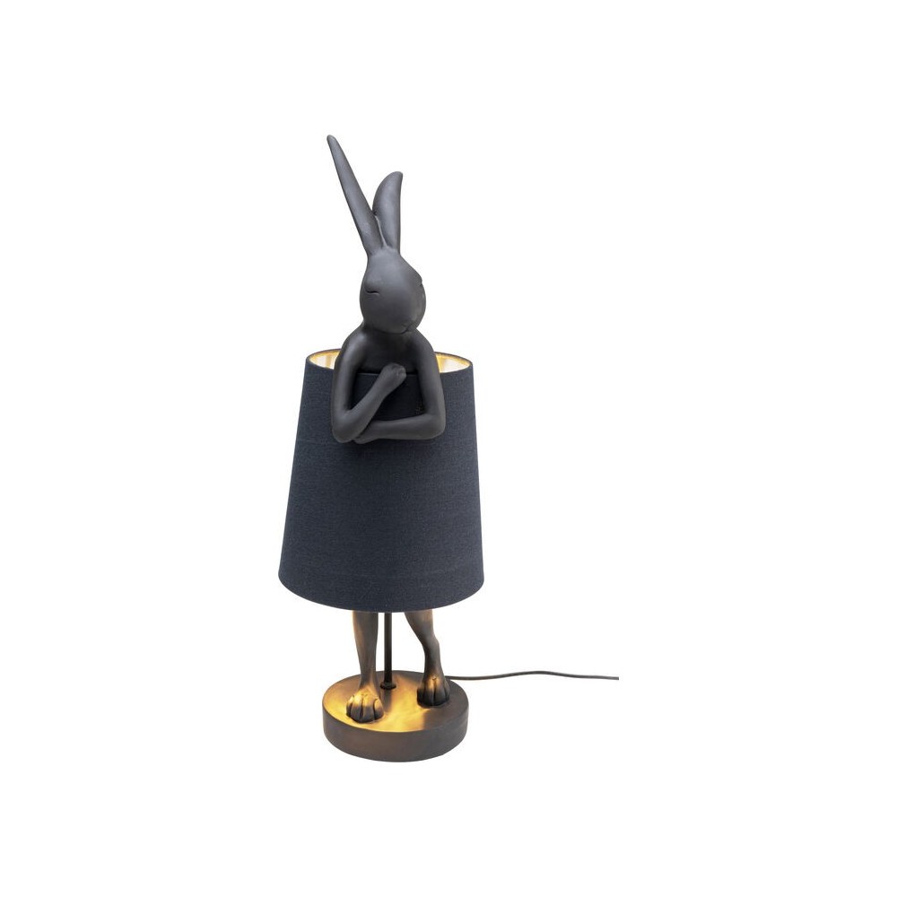 Lâmpada de coelho de coelho preto
