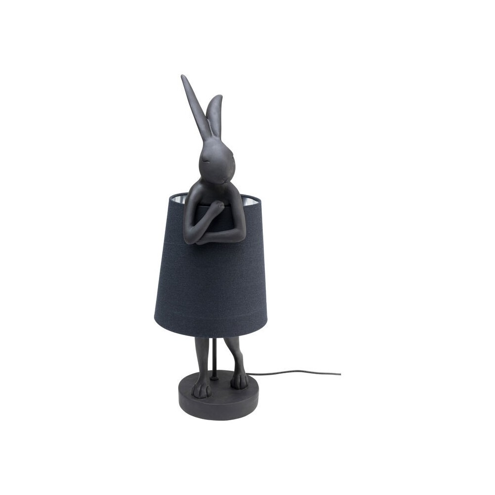 Lâmpada de coelho de coelho preto