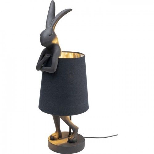Lâmpada de coelho de coelho preto