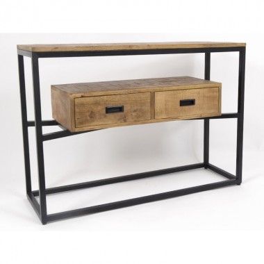 ABISKO Houten console met 2 laden