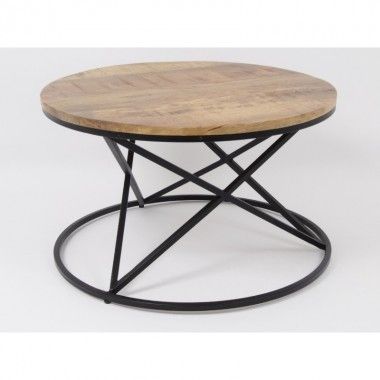 ABISKO round wooden coffee table