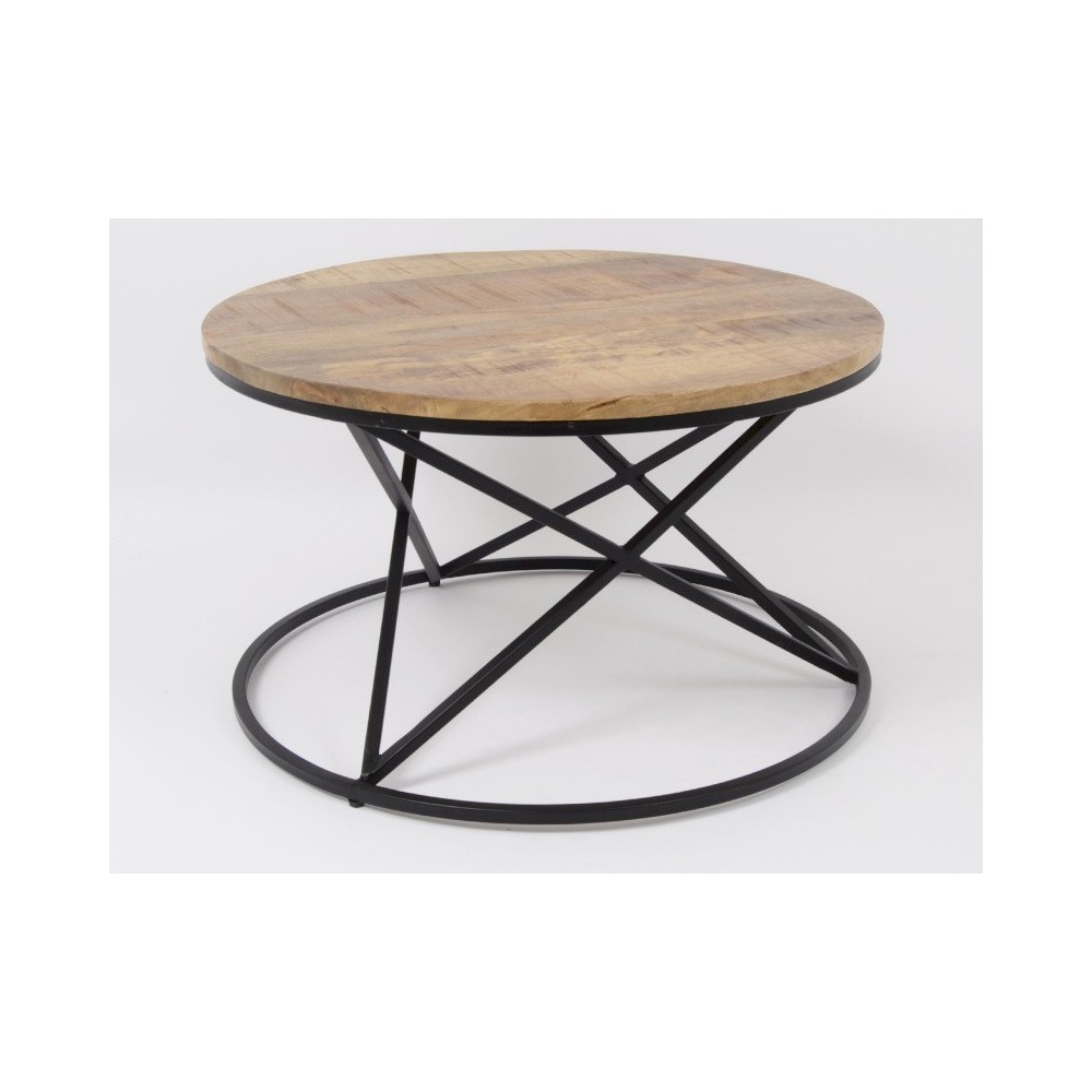 ABISKO round wooden coffee table