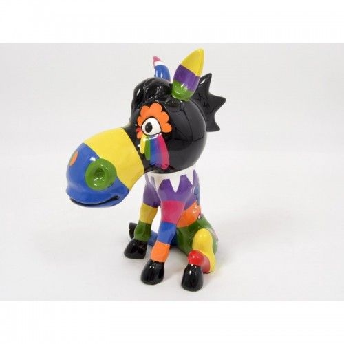 Donkey statue multicolored patterns ILLUSION