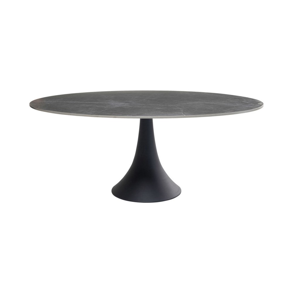 Tabela Oval Preto GRES 180X120CM
