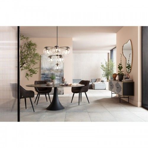 Table ovale noire GRES 180x120cm