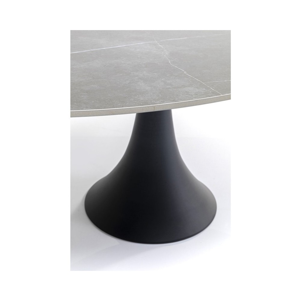 Zwarte ovale tafel GRES 180x120cm