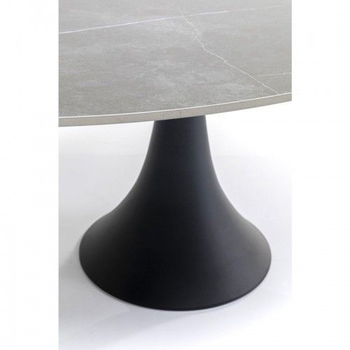 Black oval table GRES 180x120cm