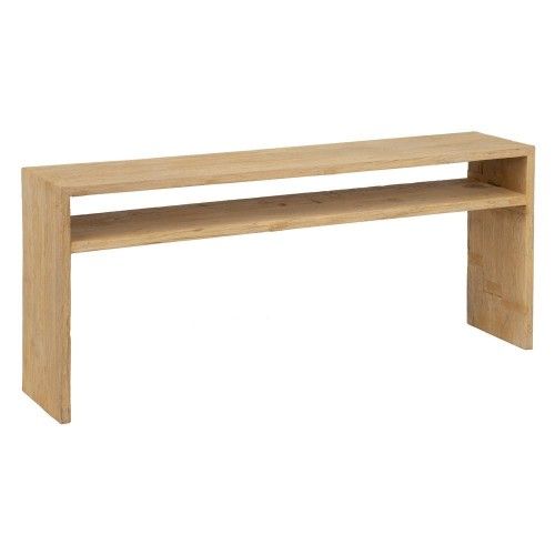 Consola de madera de pino natural