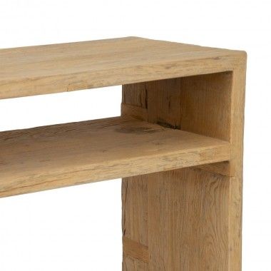 Natural pine wood console