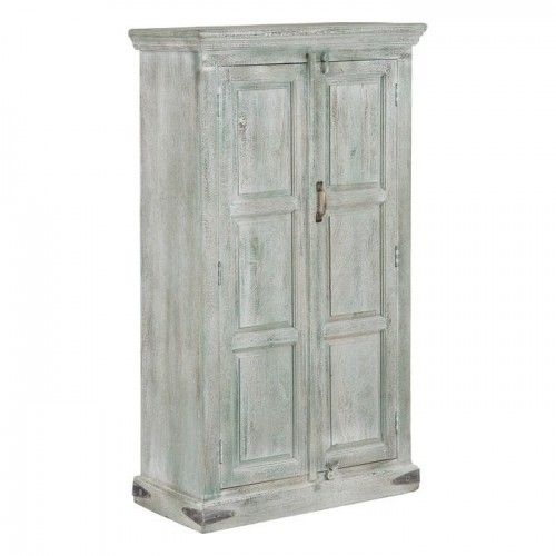 Armoire bois de manguier gris salon 2 portes 83x42,50x152cm