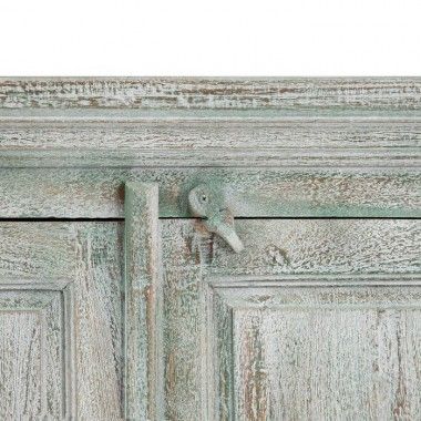 Armoire bois de manguier gris salon 2 portes 83x42,50x152cm