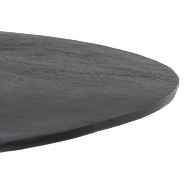 Mesa de jantar de alumínio preto e ferro 120x120x77cm 2