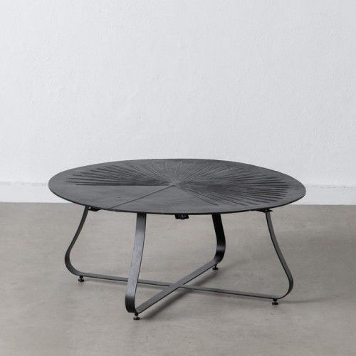 80x80x35cm round black coffee table round