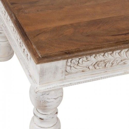 Table basse naturel blanche 120x70x45cm MESA